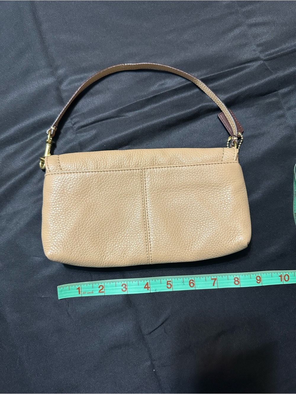 Coach Beige Pebble Leather Mini Bag with Top Strap - Picture 4 of 11